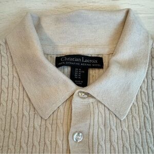 Christian Lacroix Extra Fine 100% Merino Wool Short Sleeve Knit